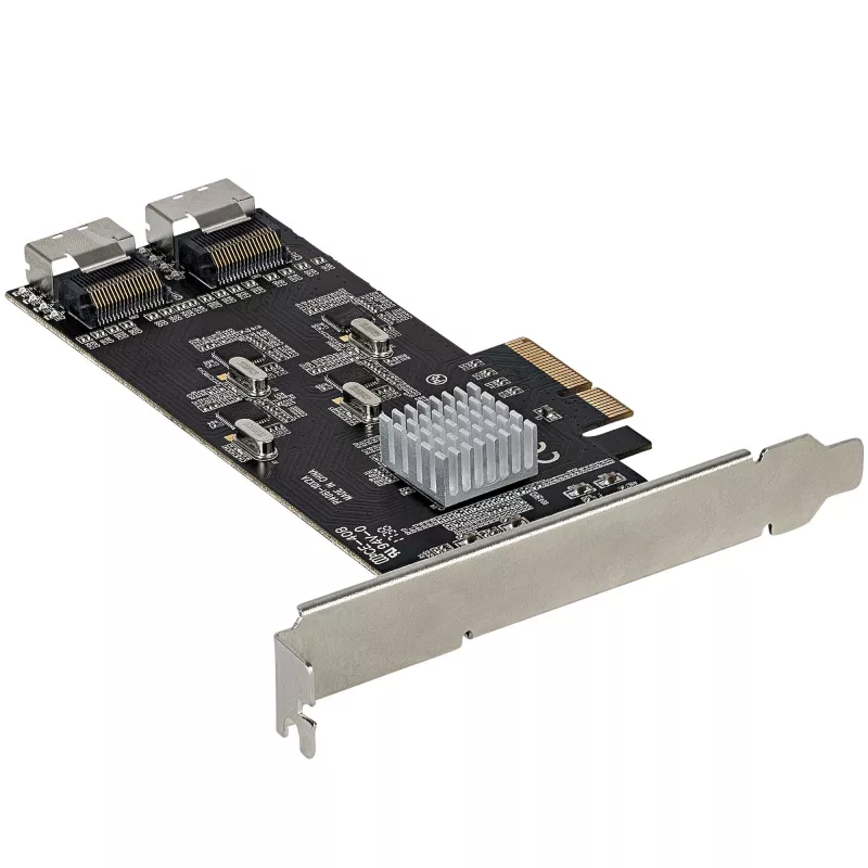 StarTech.com Scheda SATA PCIe a 8 porte – Scheda di espansione PCI Express 6 Gbit/s SATA con 4 controller host – Scheda controller SATA PCIe – PCI-e x4 Gen 2 su SATA III – SATA HDD/SSD
