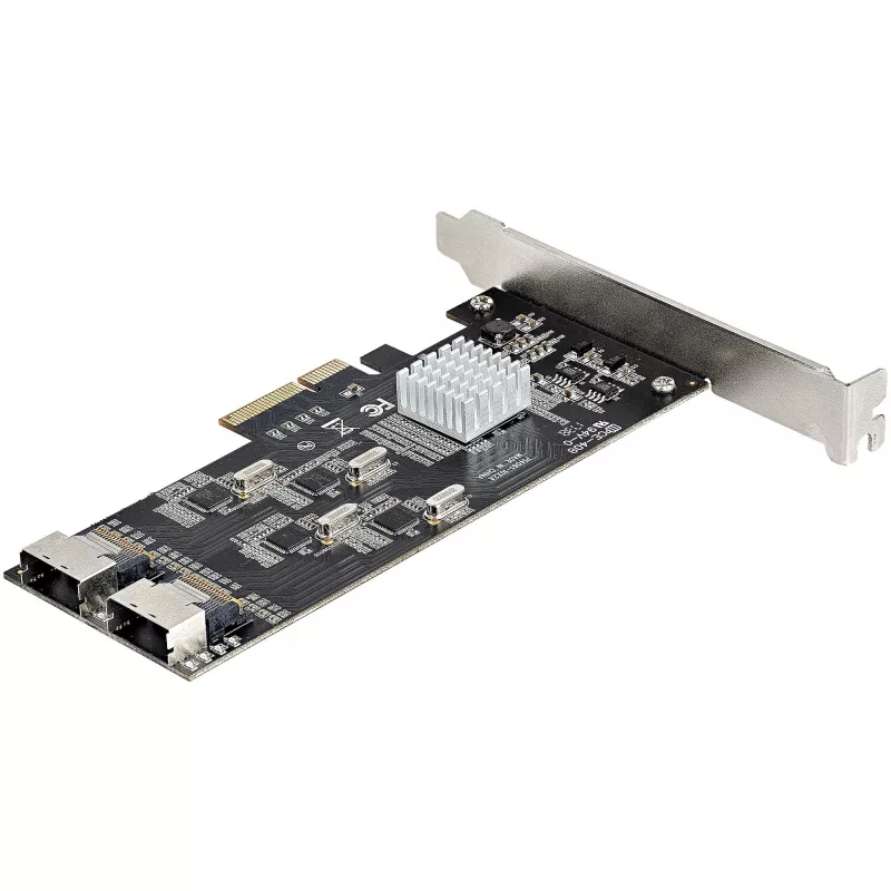 StarTech.com Scheda SATA PCIe a 8 porte – Scheda di espansione PCI Express 6 Gbit/s SATA con 4 controller host – Scheda controller SATA PCIe – PCI-e x4 Gen 2 su SATA III – SATA HDD/SSD