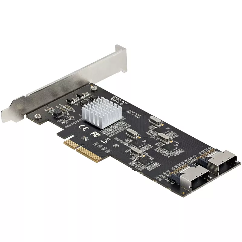 StarTech.com Scheda SATA PCIe a 8 porte – Scheda di espansione PCI Express 6 Gbit/s SATA con 4 controller host – Scheda controller SATA PCIe – PCI-e x4 Gen 2 su SATA III – SATA HDD/SSD