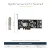 StarTech.com Scheda SATA PCIe a 8 porte – Scheda di espansione PCI Express 6 Gbit/s SATA con 4 controller host – Scheda controller SATA PCIe – PCI-e x4 Gen 2 su SATA III – SATA HDD/SSD