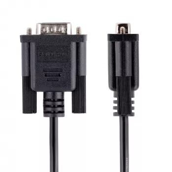 StarTech.com cavo seriale null modem RS232 da 3m, cavo seriale crossover con schermatura Al-Mylar, cavo seriale porta COM DB9 femmina a maschio, compatibile con dispositivi DTE, nero, F/M