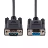 StarTech.com cavo seriale null modem RS232 da 3m, cavo seriale crossover con schermatura Al-Mylar, cavo seriale porta COM DB9 femmina a maschio, compatibile con dispositivi DTE, nero, F/M