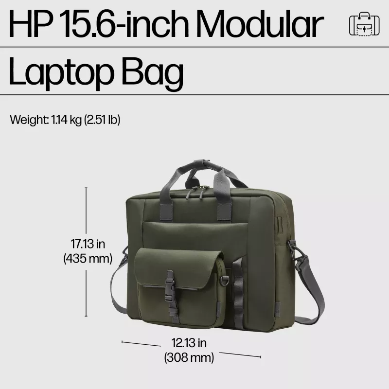 HP borsa modulare per laptop 15,6 pollici, borsa a tracolla, 39,6 cm (15,6