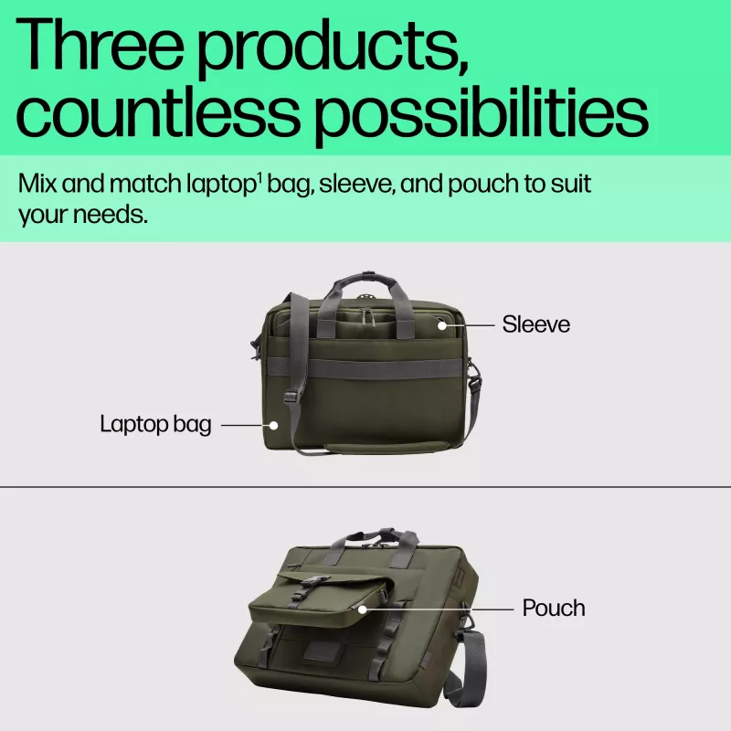 HP borsa modulare per laptop 15,6 pollici, borsa a tracolla, 39,6 cm (15,6