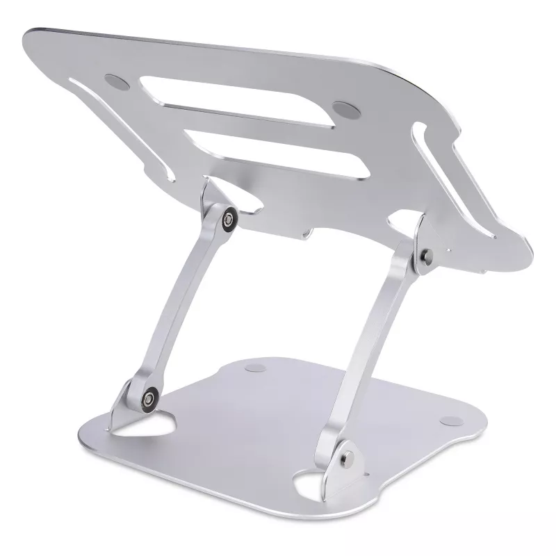 StarTech.com supporto per laptop da scrivania, supporto ergonomico per laptop regolabile in altezza, alluminio, portatile, supporta fino a 10 kg, supporto pieghevole per laptop da scrivania – supporto/rialzo per notebook ad angolo