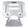 StarTech.com supporto per laptop da scrivania, supporto ergonomico per laptop regolabile in altezza, alluminio, portatile, supporta fino a 10 kg, supporto pieghevole per laptop da scrivania – supporto/rialzo per notebook ad angolo