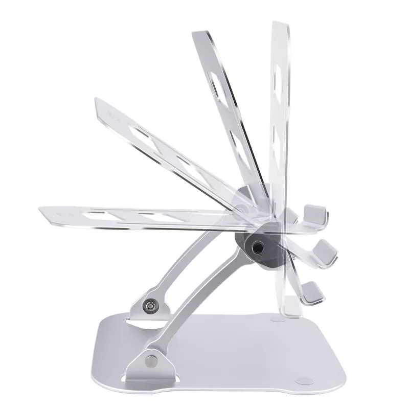 StarTech.com supporto per laptop da scrivania, supporto ergonomico per laptop regolabile in altezza, alluminio, portatile, supporta fino a 10 kg, supporto pieghevole per laptop da scrivania – supporto/rialzo per notebook ad angolo