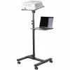 StarTech.com supporto/carrello mobile per proiettore e laptop – supporto robusto e portatile per proiettore (2 ripiani, portata 10 kg ciascuno) – carrello regolabile in altezza per presentazioni con ruote bloccabili