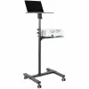 StarTech.com supporto/carrello mobile per proiettore e laptop – supporto robusto e portatile per proiettore (2 ripiani, portata 10 kg ciascuno) – carrello regolabile in altezza per presentazioni con ruote bloccabili
