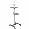 StarTech.com supporto/carrello mobile per proiettore e laptop – supporto robusto e portatile per proiettore (2 ripiani, portata 10 kg ciascuno) – carrello regolabile in altezza per presentazioni con ruote bloccabili