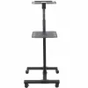 StarTech.com supporto/carrello mobile per proiettore e laptop – supporto robusto e portatile per proiettore (2 ripiani, portata 10 kg ciascuno) – carrello regolabile in altezza per presentazioni con ruote bloccabili