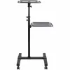 StarTech.com supporto/carrello mobile per proiettore e laptop – supporto robusto e portatile per proiettore (2 ripiani, portata 10 kg ciascuno) – carrello regolabile in altezza per presentazioni con ruote bloccabili