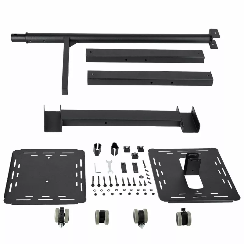 StarTech.com supporto/carrello mobile per proiettore e laptop – supporto robusto e portatile per proiettore (2 ripiani, portata 10 kg ciascuno) – carrello regolabile in altezza per presentazioni con ruote bloccabili