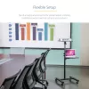 StarTech.com supporto/carrello mobile per proiettore e laptop – supporto robusto e portatile per proiettore (2 ripiani, portata 10 kg ciascuno) – carrello regolabile in altezza per presentazioni con ruote bloccabili
