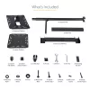 StarTech.com supporto/carrello mobile per proiettore e laptop – supporto robusto e portatile per proiettore (2 ripiani, portata 10 kg ciascuno) – carrello regolabile in altezza per presentazioni con ruote bloccabili