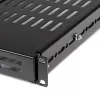 StarTech.com ADJSHELF 1U ripiano ventilato a profondità regolabile per rack server, 19 pollici, 80 kg (175 lb), profondità di montaggio 480–960 mm (19,5–38 pollici), profondità 70 cm (27,5 pollici), nero