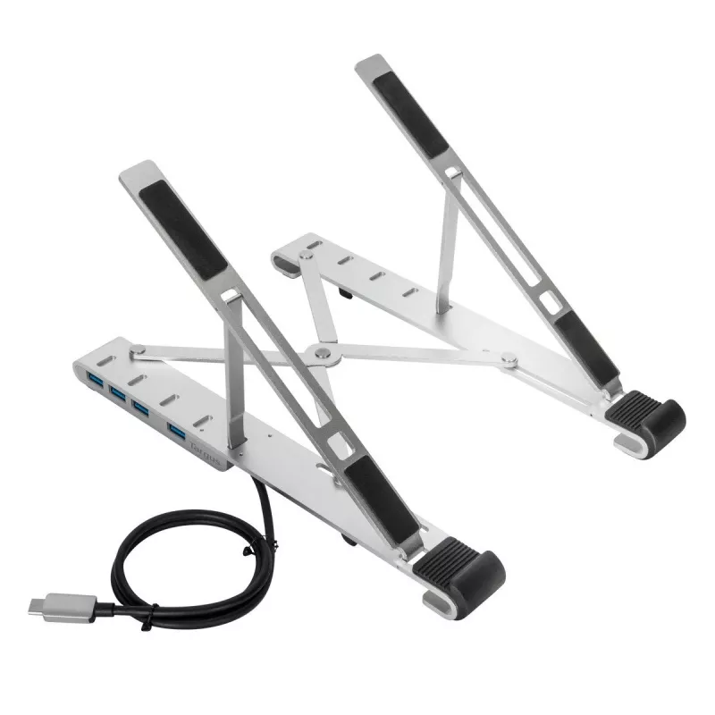 Targus AWU100205GL supporto per notebook con hub USB a 4 porte, 25,4–39,6 cm (10–15,6 pollici), argento