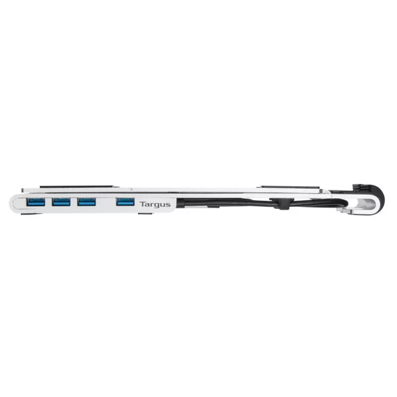 Targus AWU100205GL supporto per notebook con hub USB a 4 porte, 25,4–39,6 cm (10–15,6 pollici), argento