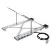 Targus AWU100205GL supporto per notebook con hub USB a 4 porte, 25,4–39,6 cm (10–15,6 pollici), argento