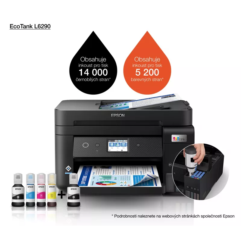 Epson EcoTank L6290 Getto d'inchiostro A4 4800 x 1200 DPI 33 ppm Wi-Fi