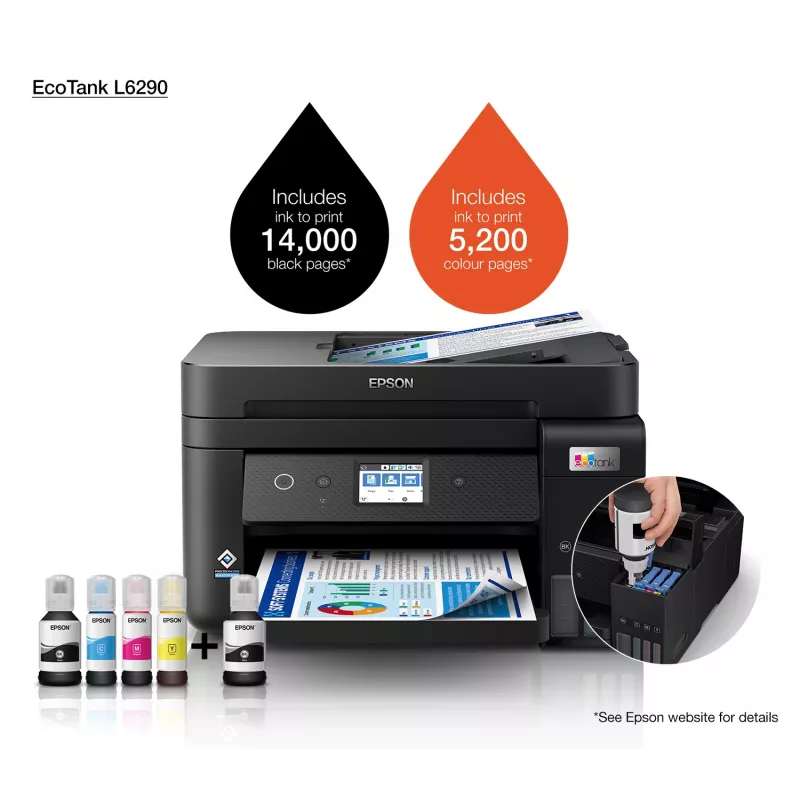 Epson EcoTank L6290 Getto d'inchiostro A4 4800 x 1200 DPI 33 ppm Wi-Fi