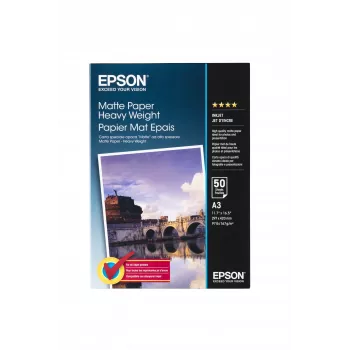 Epson Matte Paper Heavy Weight, DIN A3, 167 g/m², 50 fogli