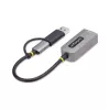 StarTech.com Adattatore USB-C a Ethernet con dongle USB-A, 10/100/1000 Mbit/s, adattatore di rete USB 3.0 a Gigabit Ethernet, cavo fisso 15 cm, adattatore USB GbE