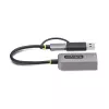 StarTech.com Adattatore USB-C a Ethernet con dongle USB-A, 10/100/1000 Mbit/s, adattatore di rete USB 3.0 a Gigabit Ethernet, cavo fisso 15 cm, adattatore USB GbE