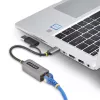 StarTech.com Adattatore USB-C a Ethernet con dongle USB-A, 10/100/1000 Mbit/s, adattatore di rete USB 3.0 a Gigabit Ethernet, cavo fisso 15 cm, adattatore USB GbE