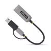 StarTech.com Adattatore USB-C a Ethernet con dongle USB-A, 10/100/1000 Mbit/s, adattatore di rete USB 3.0 a Gigabit Ethernet, cavo fisso 15 cm, adattatore USB GbE