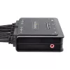 StarTech.com Switch KVM a 2 porte con cavi DisplayPort per doppio monitor, 4K 60Hz, switch KVM compatto con cavi USB-A/DisplayPort/audio integrati da 1,5 m, alimentato dal bus – commutazione tramite pulsante del telecomando/hotkey