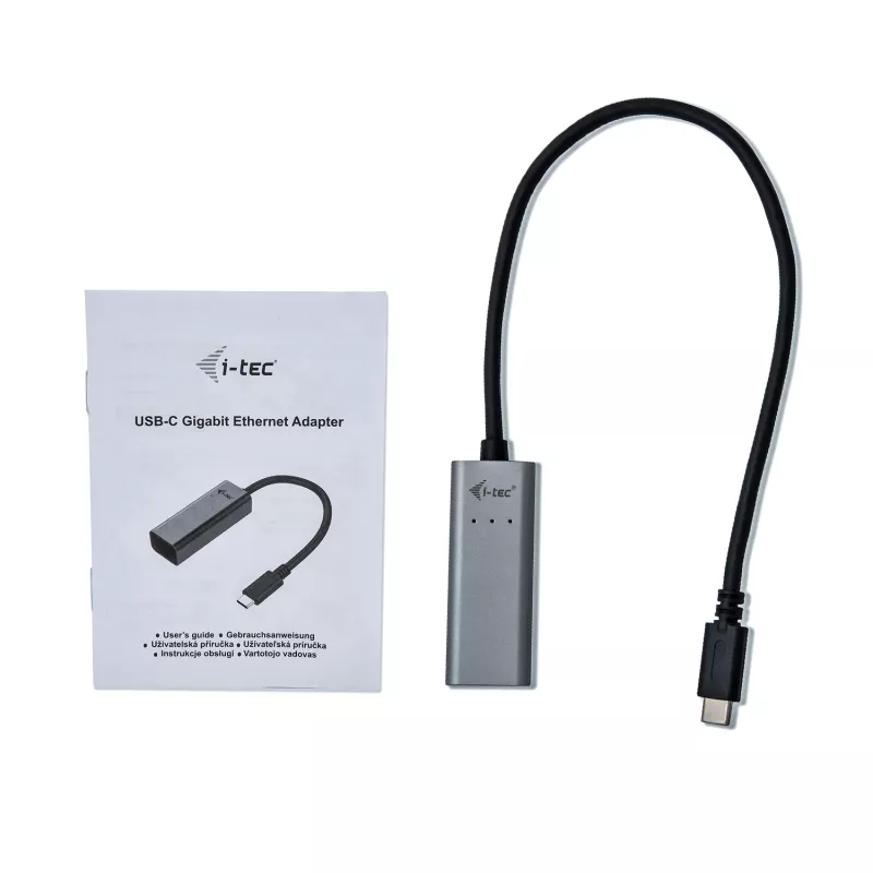 i-tec Adattatore Gigabit Ethernet USB-C in metallo, con filo, USB Type-C, Ethernet, 1000 Mbit/s, grigio