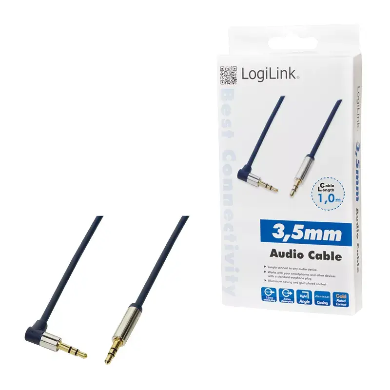 Cavo audio LogiLink 3,5 mm – 3,5 mm, 1 m, blu