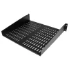 StarTech.com ripiano rack 2U per server – vassoio cantilever universale ventilato per rack e armadi di rete 19 pollici – acciaio ad alta portata – portata 23 kg – ripiano profondo 16 pollici, nero