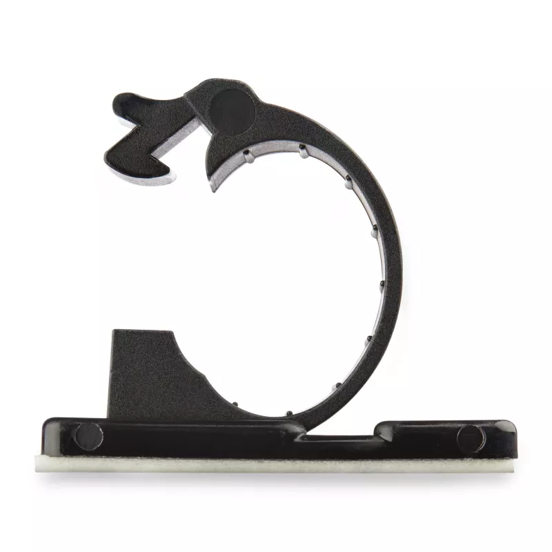 StarTech.com 100 clip adesive per gestione cavi nere – organizzatore cavi di rete/Ethernet/da scrivania/computer – supporto adesivo per cavi/fili – fissaggio autoadesivo in nylon UL/94V-2 ignifugo
