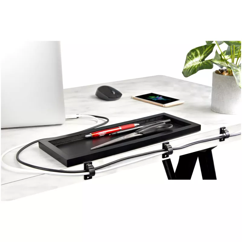 StarTech.com 100 clip adesive per gestione cavi nere – organizzatore cavi di rete/Ethernet/da scrivania/computer – supporto adesivo per cavi/fili – fissaggio autoadesivo in nylon UL/94V-2 ignifugo