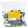 StarTech.com 100 clip adesive per gestione cavi nere – organizzatore cavi di rete/Ethernet/da scrivania/computer – supporto adesivo per cavi/fili – fissaggio autoadesivo in nylon UL/94V-2 ignifugo