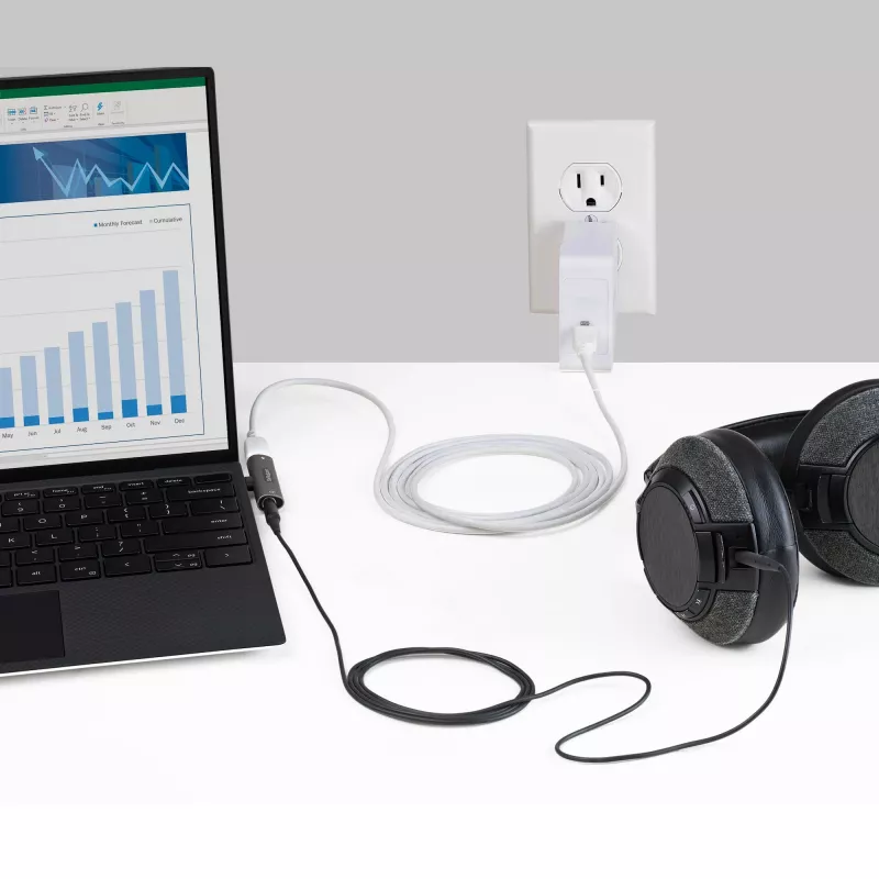 StarTech.com CDP235APDM adattatore audio e ricarica USB-C con jack cuffie/headset TRRS da 3,5 mm e Power Delivery USB-C passthrough da 60 W, per telefono/tablet/laptop