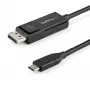 StarTech.com cavo USB C a DisplayPort 1.2 6.6ft (2m) 4K 60Hz - cavo adattatore video reversibile bidirezionale DP a USB-C o USB-C a DP - HBR2/HDR - cavo monitor USB Type C/Thunderbolt
