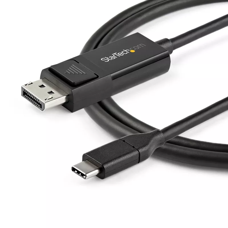 StarTech.com cavo USB C a DisplayPort 1.2 6.6ft (2m) 4K 60Hz - cavo adattatore video reversibile bidirezionale DP a USB-C o USB-C a DP - HBR2/HDR - cavo monitor USB Type C/Thunderbolt
