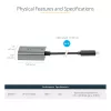 StarTech.com adattatore USB-C a DisplayPort – dongle adattatore USB-C a DisplayPort 1.4 8K/4K 60Hz – convertitore video monitor USB Type-C a DP – compatibile con Thunderbolt 3 – con cavo integrato da 30 cm