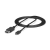StarTech.com cavo USB-C a DisplayPort 1.2 1,8 m 4K 60 Hz – cavo adattatore USB-C a DisplayPort HBR2 – cavo video monitor USB Type-C DP Alt Mode a DP – funziona con Thunderbolt 3 – nero