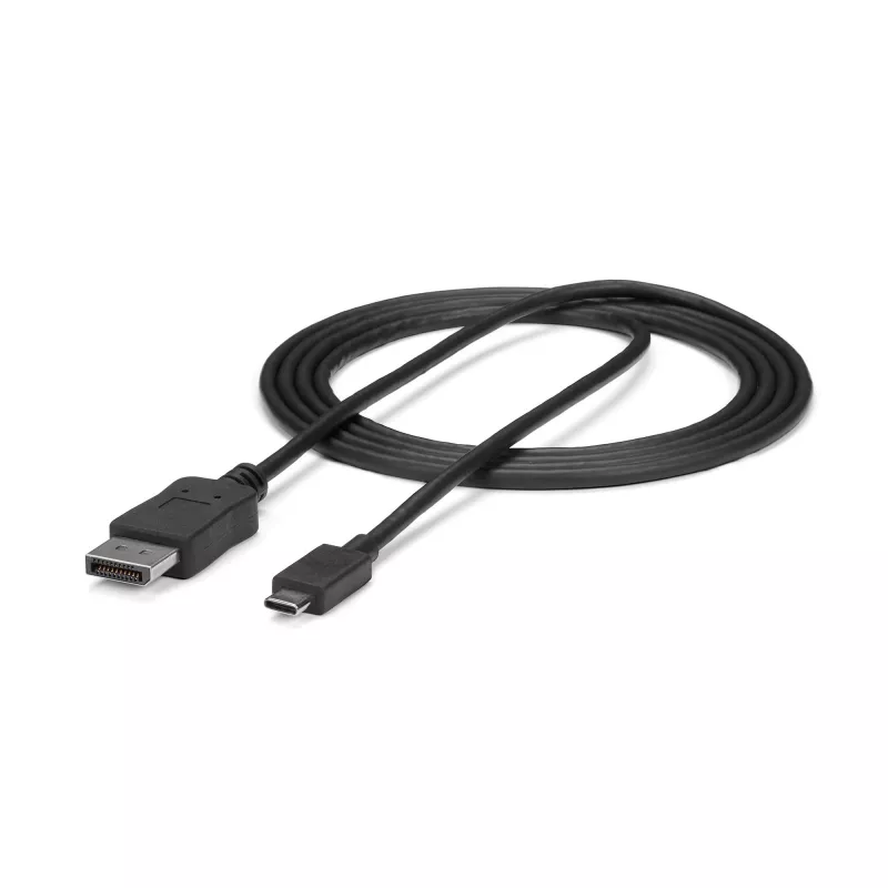 StarTech.com cavo USB-C a DisplayPort 1.2 1,8 m 4K 60 Hz – cavo adattatore USB-C a DisplayPort HBR2 – cavo video monitor USB Type-C DP Alt Mode a DP – funziona con Thunderbolt 3 – nero