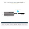 StarTech.com adattatore USB-C a Mini DisplayPort – dongle adattatore USB-C a mDP 4K 60Hz – monitor USB Type-C a Mini DP – convertitore video – compatibile con Thunderbolt 3 – cavo integrato da 30 cm – versione aggiornata del CDP2MDP