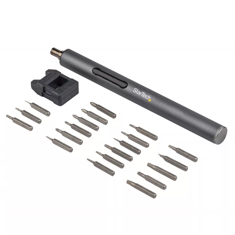 StarTech.com set di cacciaviti elettrici di precisione a 20 bit - kit cacciavite a batteria portatile/mini per riparazioni di elettronica, laptop, computer, tablet e telefoni - magnetico - senza fili