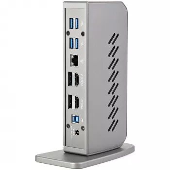 StarTech.com Dock USB-C USB-A - Docking station ibrida universale USB 3.0 per laptop USB-C o USB-A - Doppio monitor 4K 60Hz HDMI/DisplayPort - 6x USB-A, GbE - USB 3.1 Gen 1 - Windows/Mac