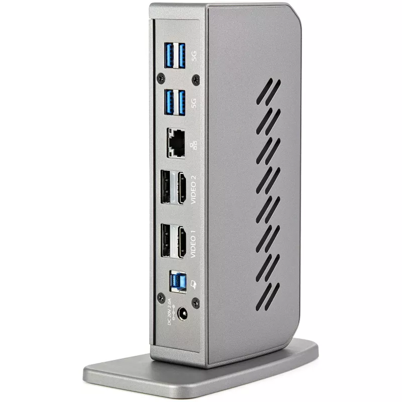 StarTech.com Dock USB-C USB-A - Docking station ibrida universale USB 3.0 per laptop USB-C o USB-A - Doppio monitor 4K 60Hz HDMI/DisplayPort - 6x USB-A, GbE - USB 3.1 Gen 1 - Windows/Mac