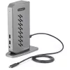 StarTech.com Dock USB-C USB-A - Docking station ibrida universale USB 3.0 per laptop USB-C o USB-A - Doppio monitor 4K 60Hz HDMI/DisplayPort - 6x USB-A, GbE - USB 3.1 Gen 1 - Windows/Mac