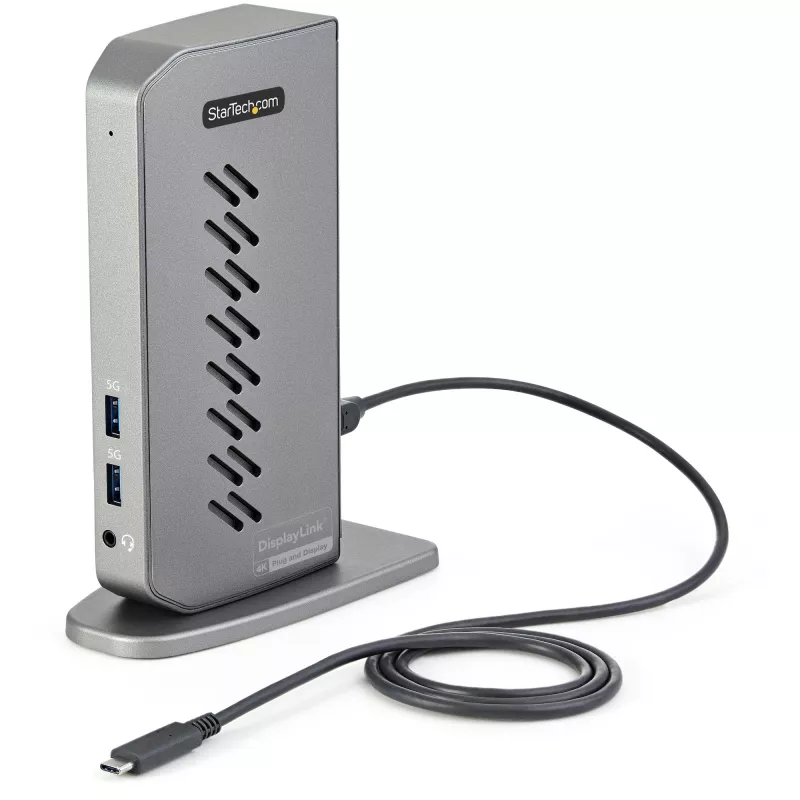 StarTech.com Dock USB-C USB-A - Docking station ibrida universale USB 3.0 per laptop USB-C o USB-A - Doppio monitor 4K 60Hz HDMI/DisplayPort - 6x USB-A, GbE - USB 3.1 Gen 1 - Windows/Mac