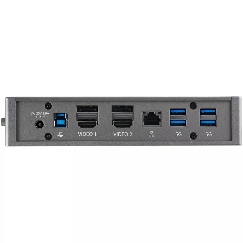 StarTech.com Dock USB-C USB-A - Docking station ibrida universale USB 3.0 per laptop USB-C o USB-A - Doppio monitor 4K 60Hz HDMI/DisplayPort - 6x USB-A, GbE - USB 3.1 Gen 1 - Windows/Mac